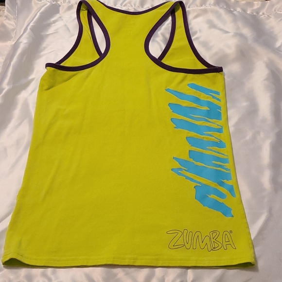 Zumba wear lime instructor tank top L lovely - Picture 5 of 6